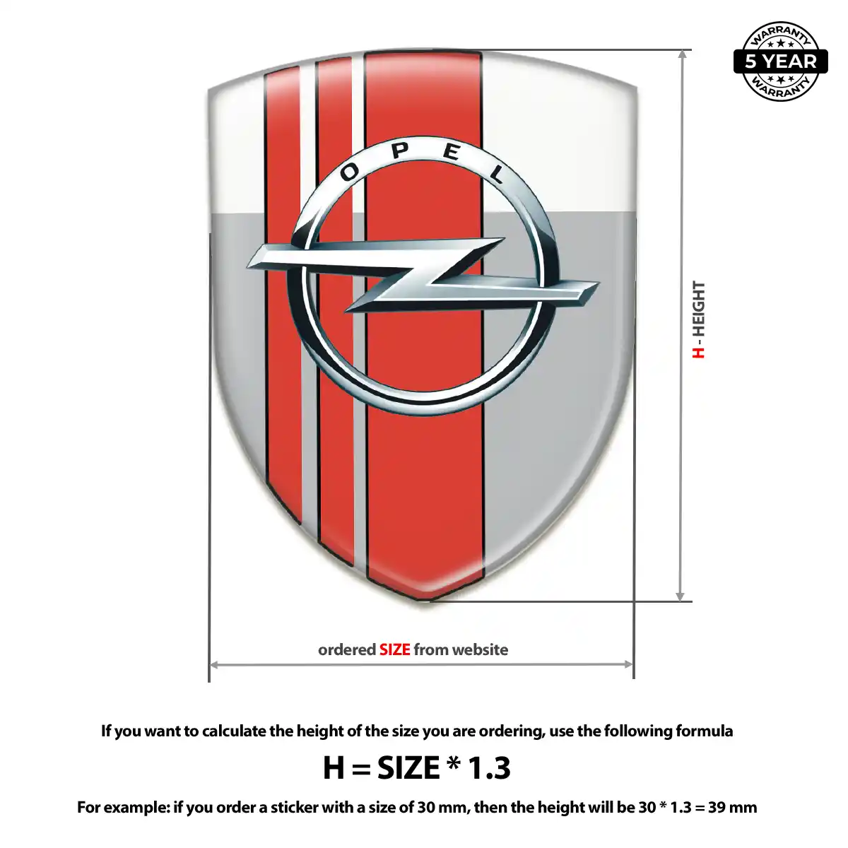 Opel Logo Emblem Premium Dome