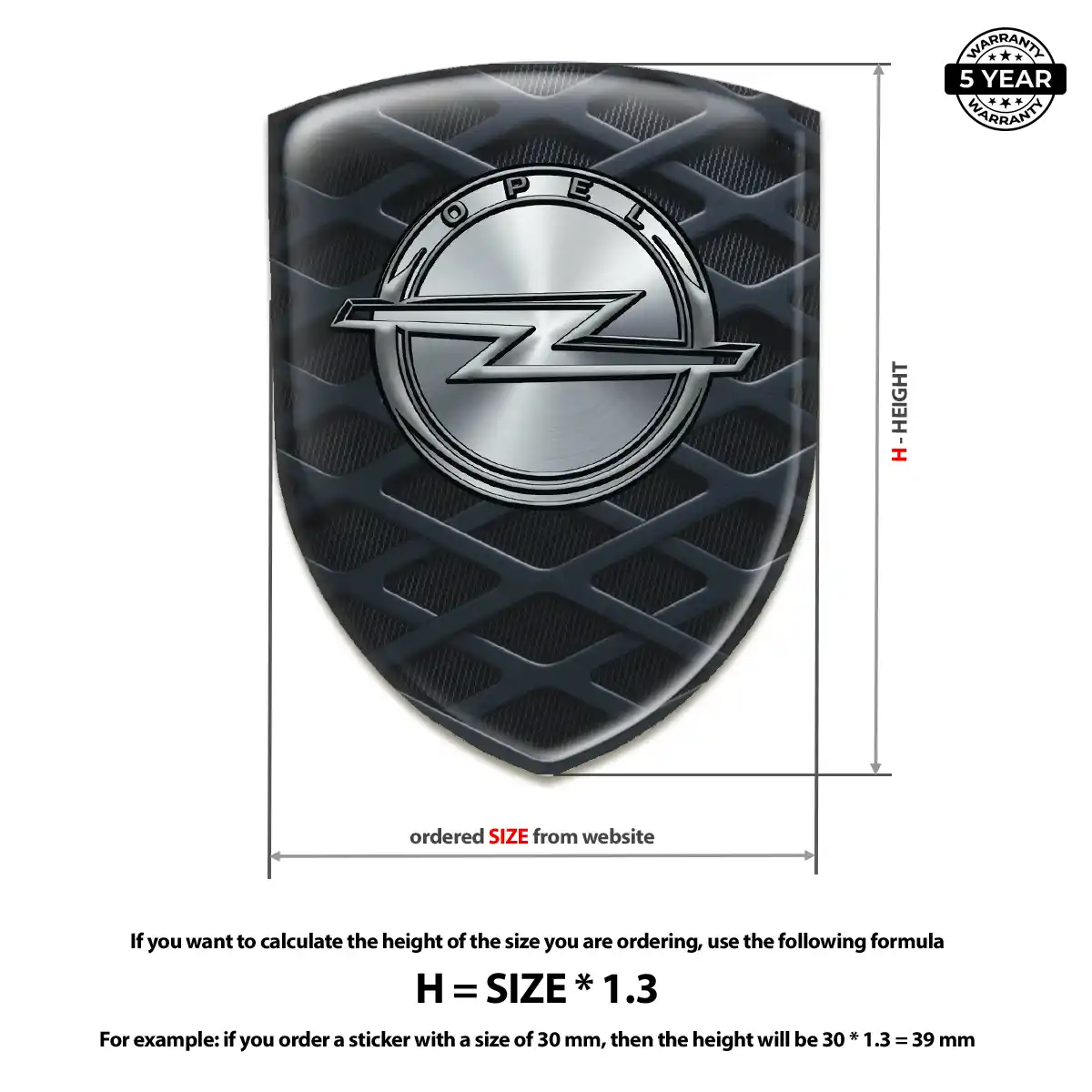 Opel Logo Emblem Resin Elite
