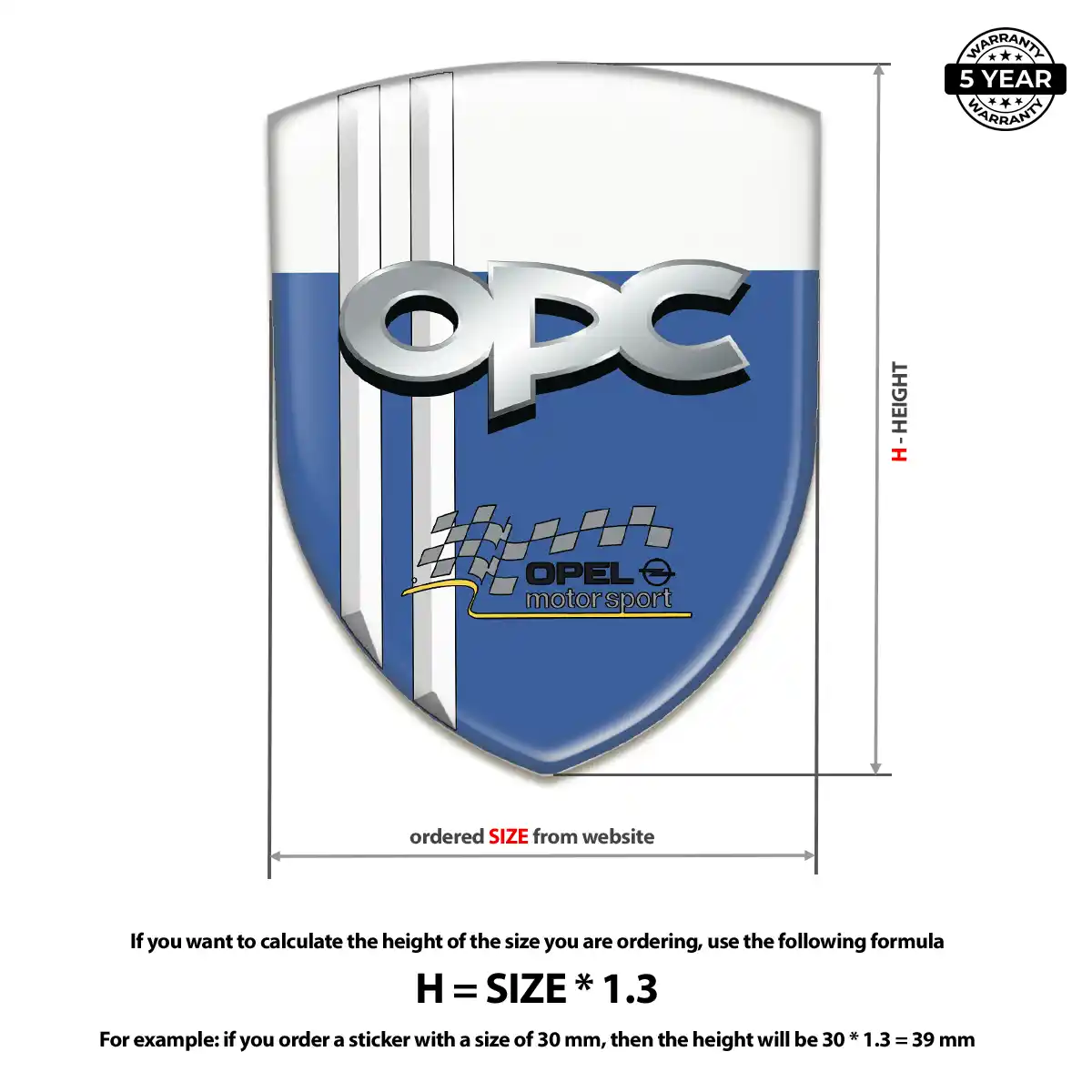 Opel Logo Sticker Elite Finish