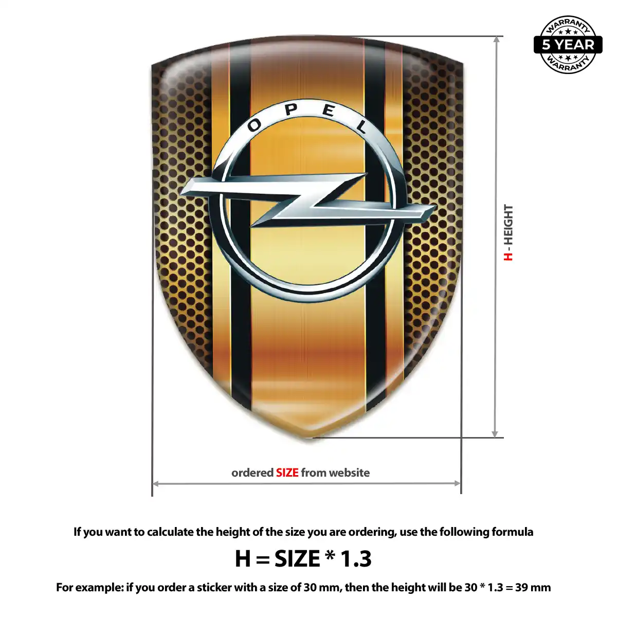 Opel Logo Sticker Exterior Luxe