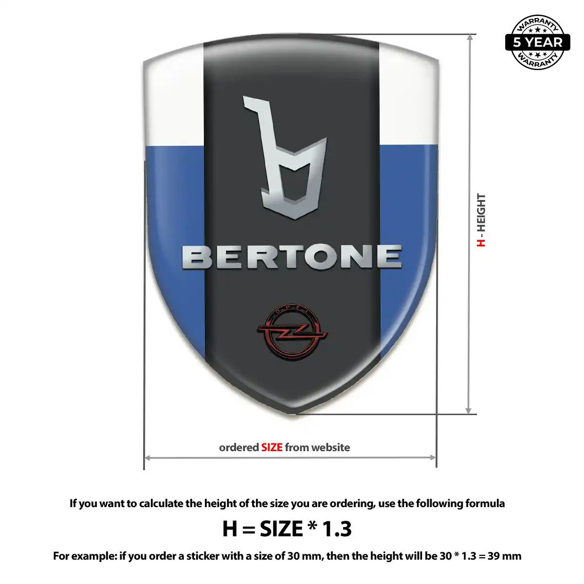 Opel Logo Sticker Interior Elegance