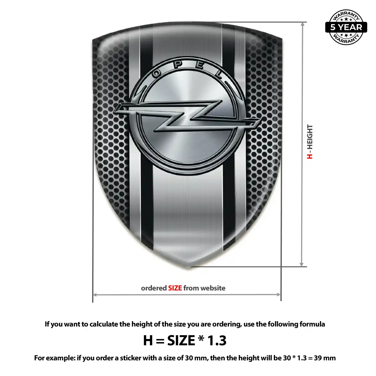 Opel Logo Sticker Prestige Line