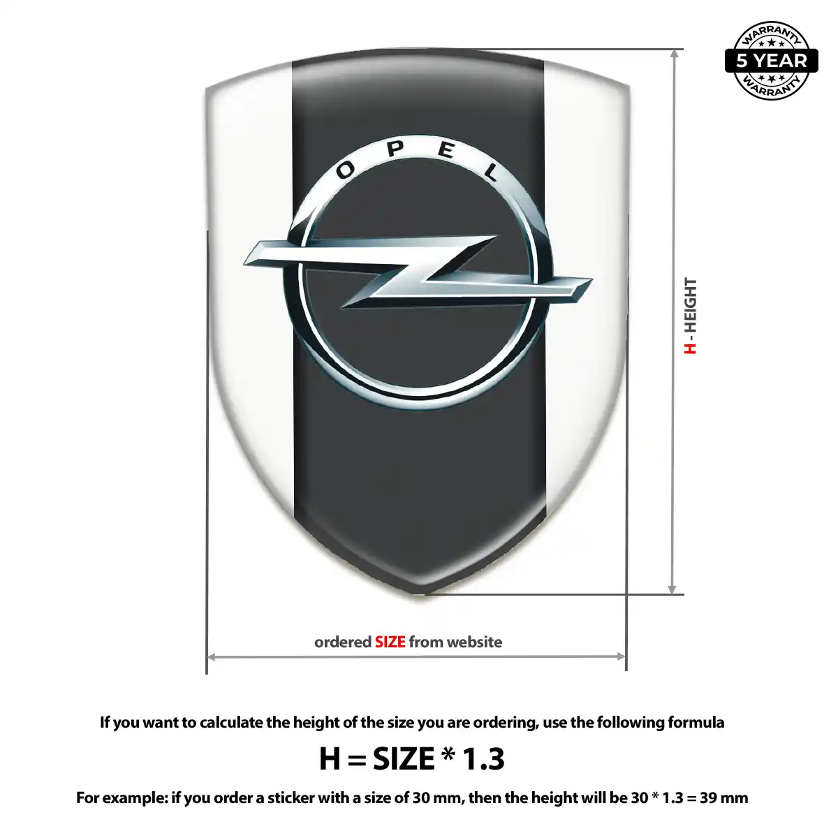Opel Logo Sticker Prime Quality