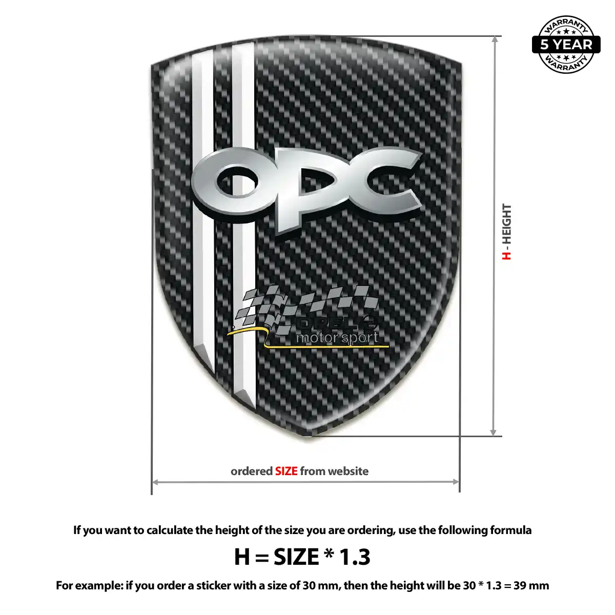 Opel Logo Sticker Resin Elite