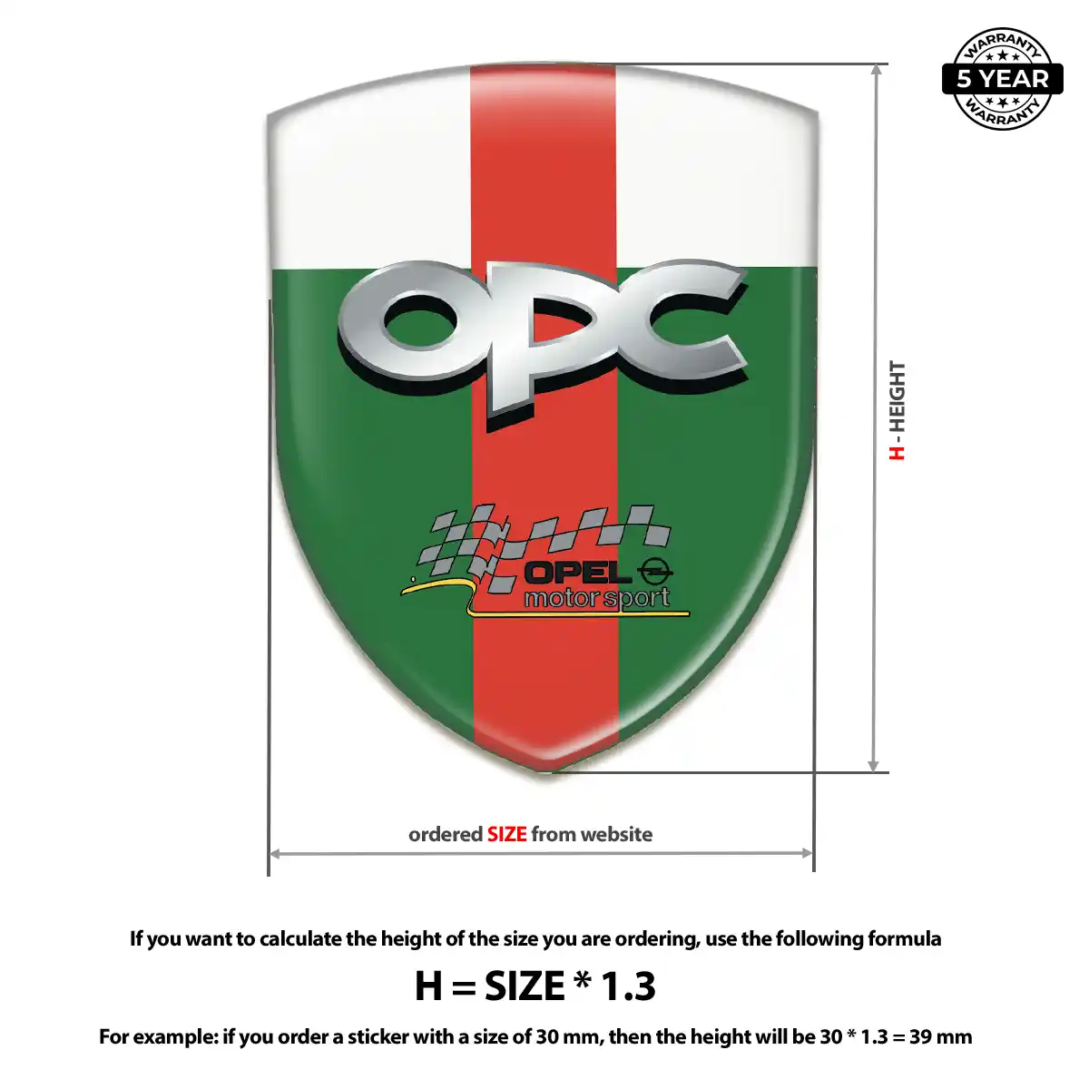 Opel Logo Sticker Signature Grade