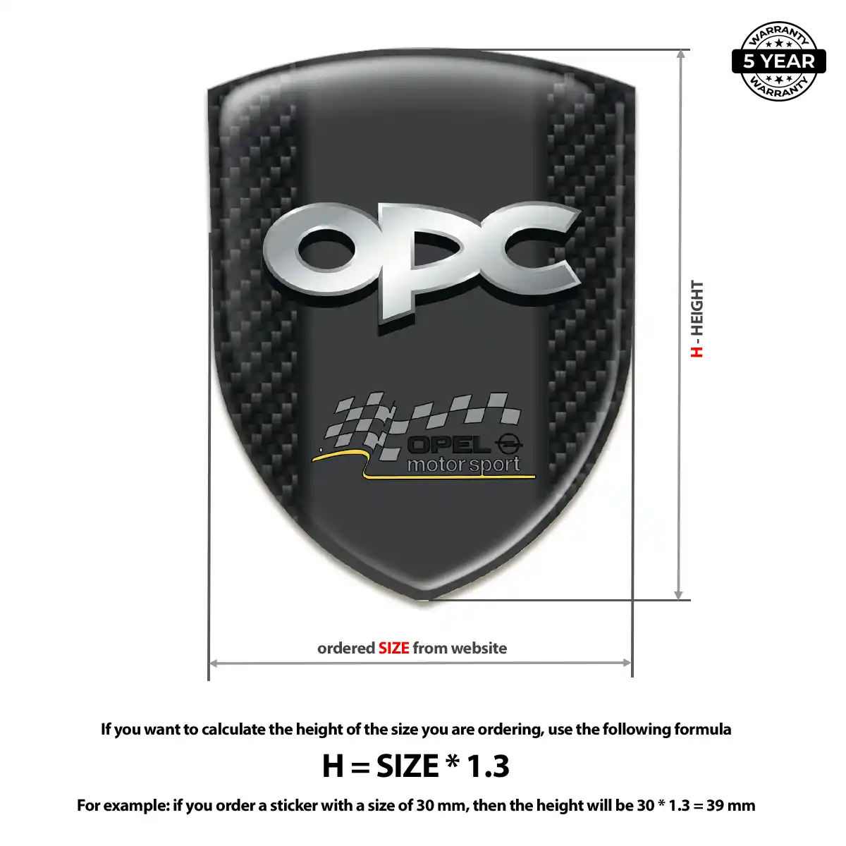 Opel Polyurethane Domed Sticker Elite Edition
