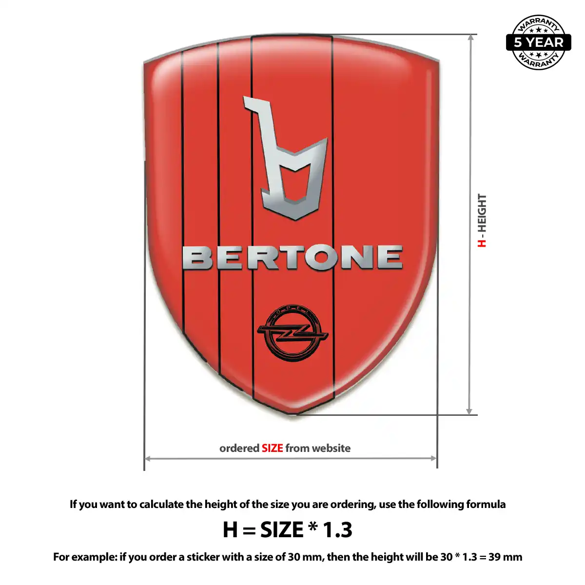 Opel Polyurethane Domed Sticker Noble Edition