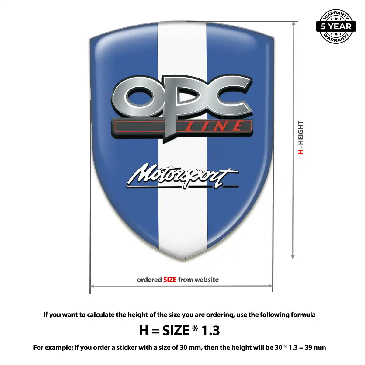 Opel Polyurethane Domed Sticker Resin Elite