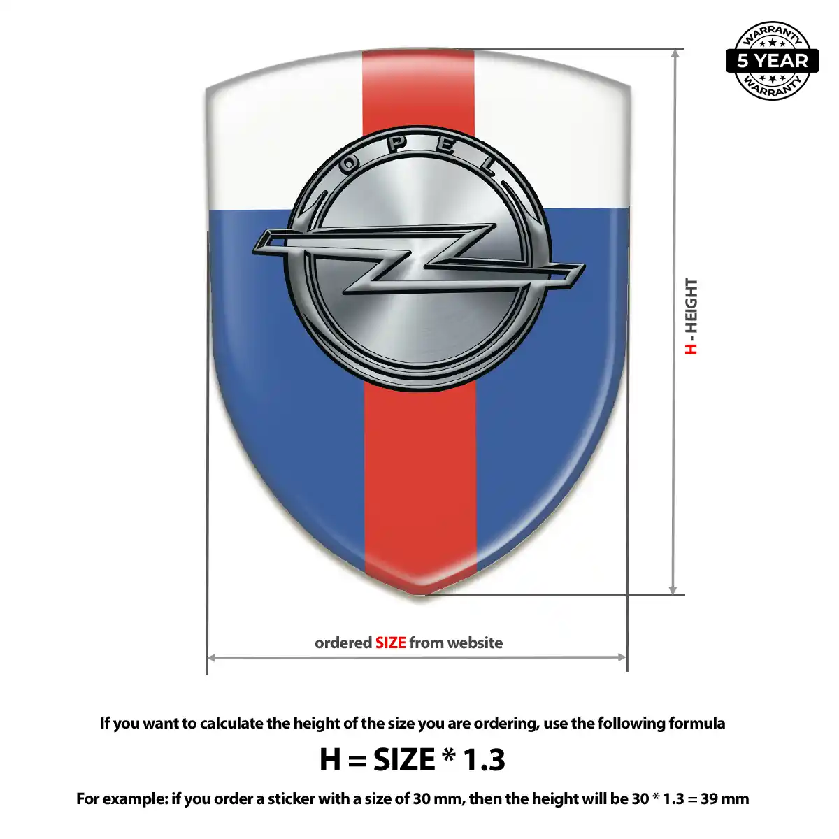 Opel Resin Badge Sticker Elite Edition