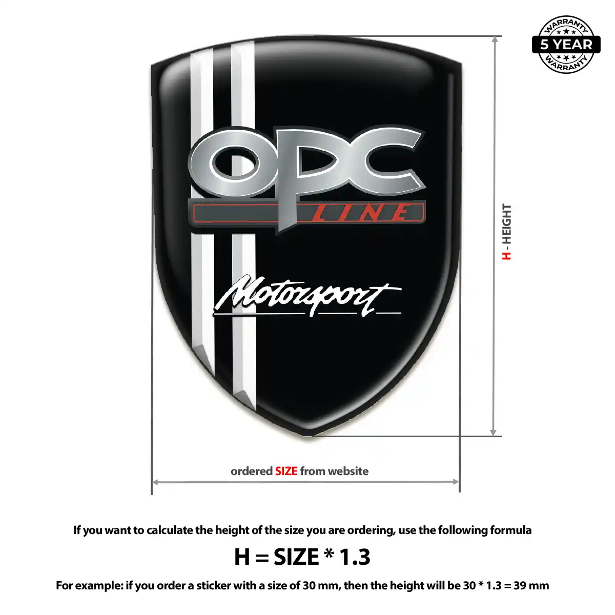 Opel Resin Badge Sticker Interior Luxe
