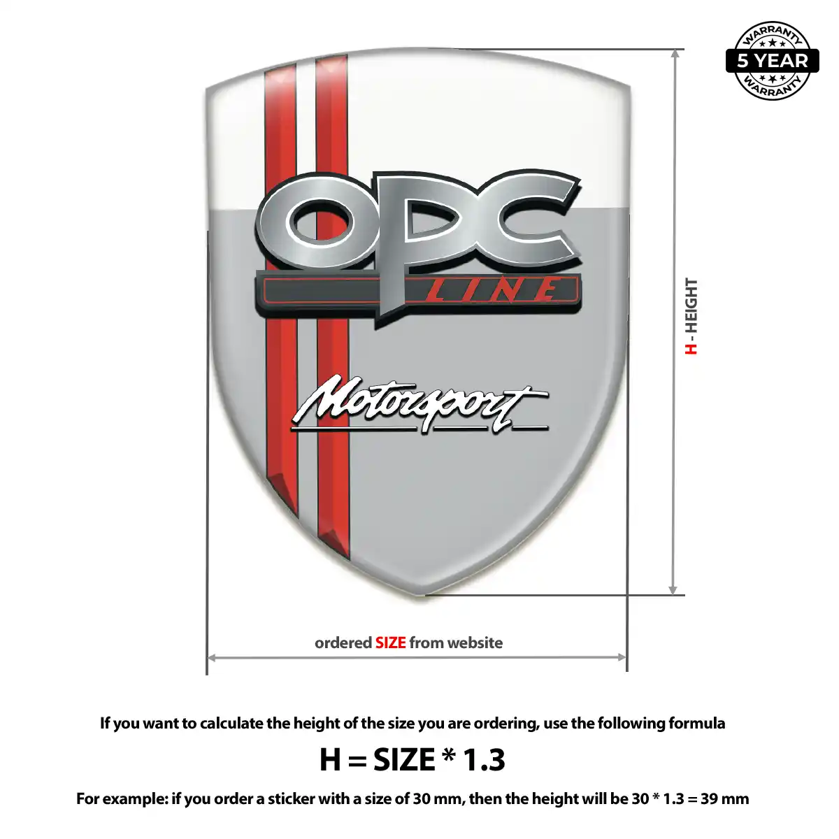 Opel Resin Badge Sticker Noble Edition