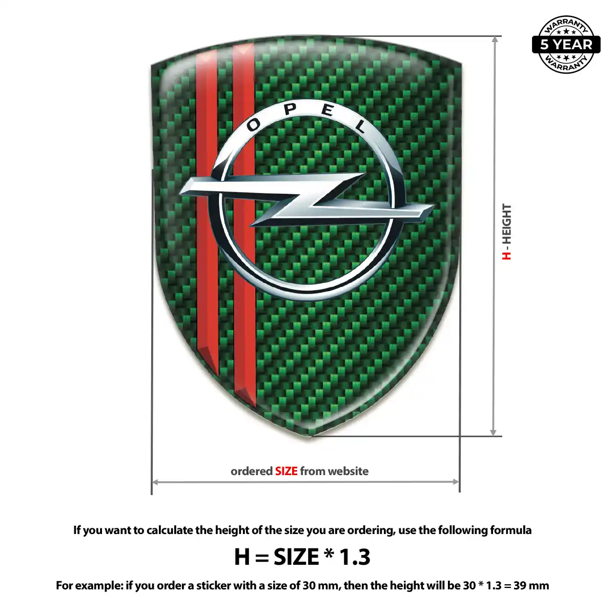 Opel Resin Badge Sticker Prime Quality