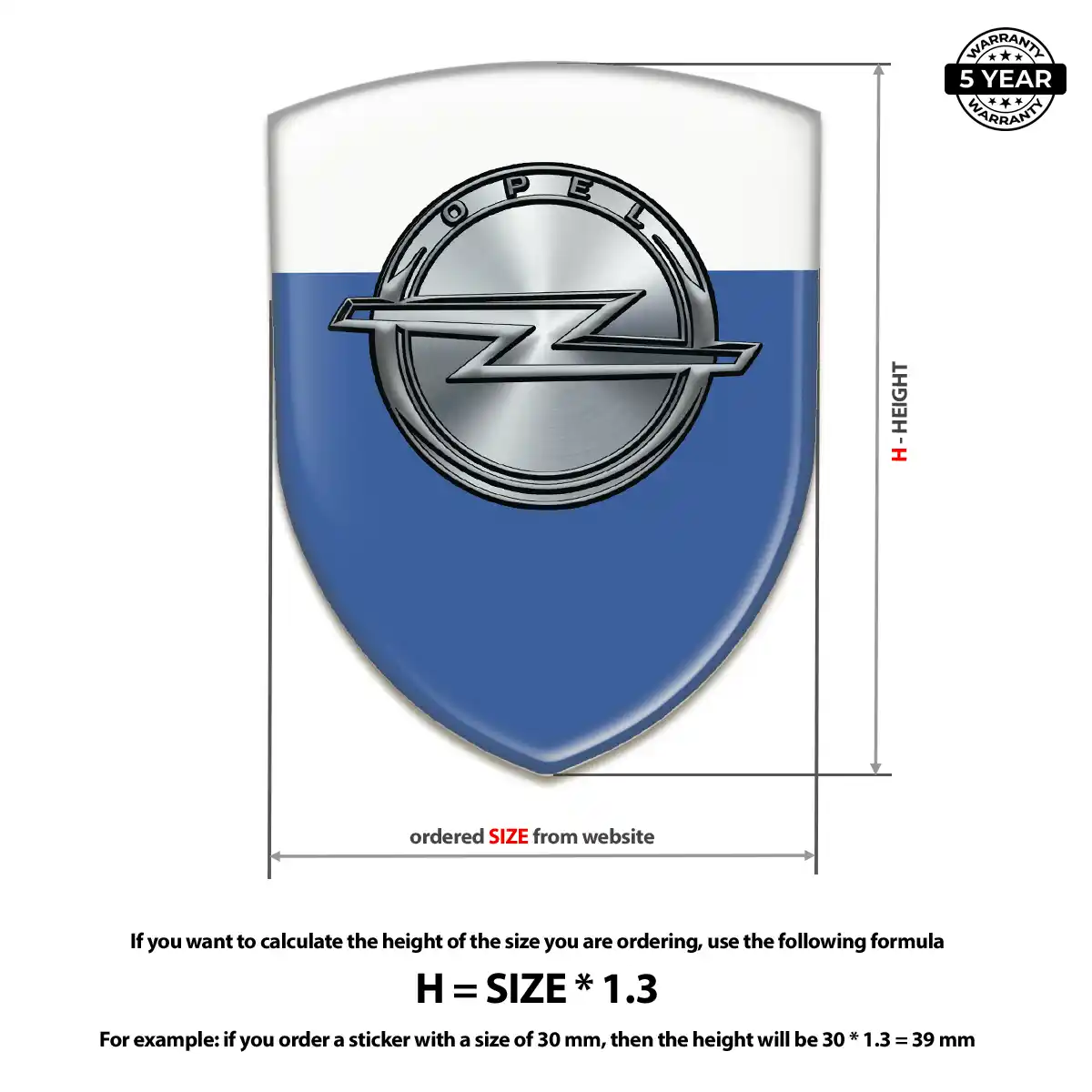 Opel Resin Badge Sticker Refined Design