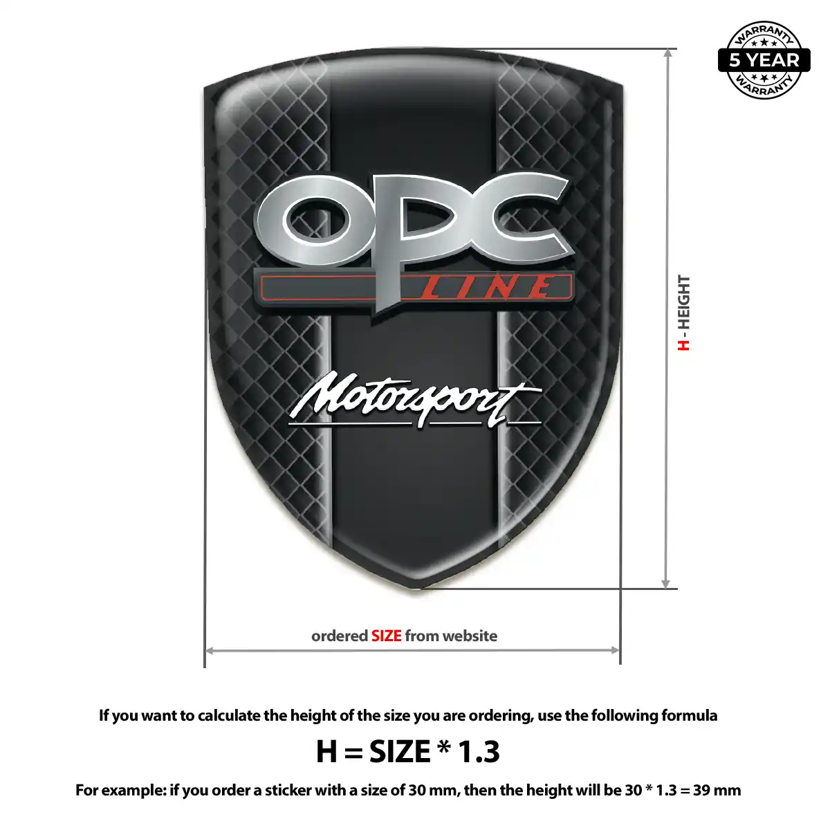 Opel Resin Badge Sticker Resin Elite