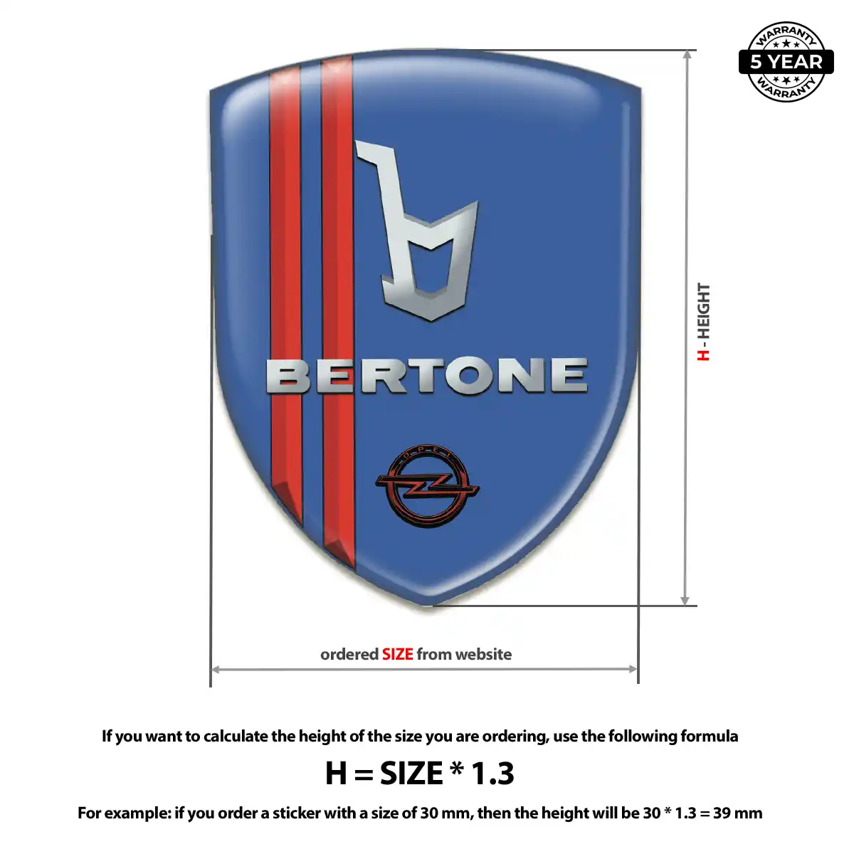 Opel Resin Badge Sticker Signature Grade