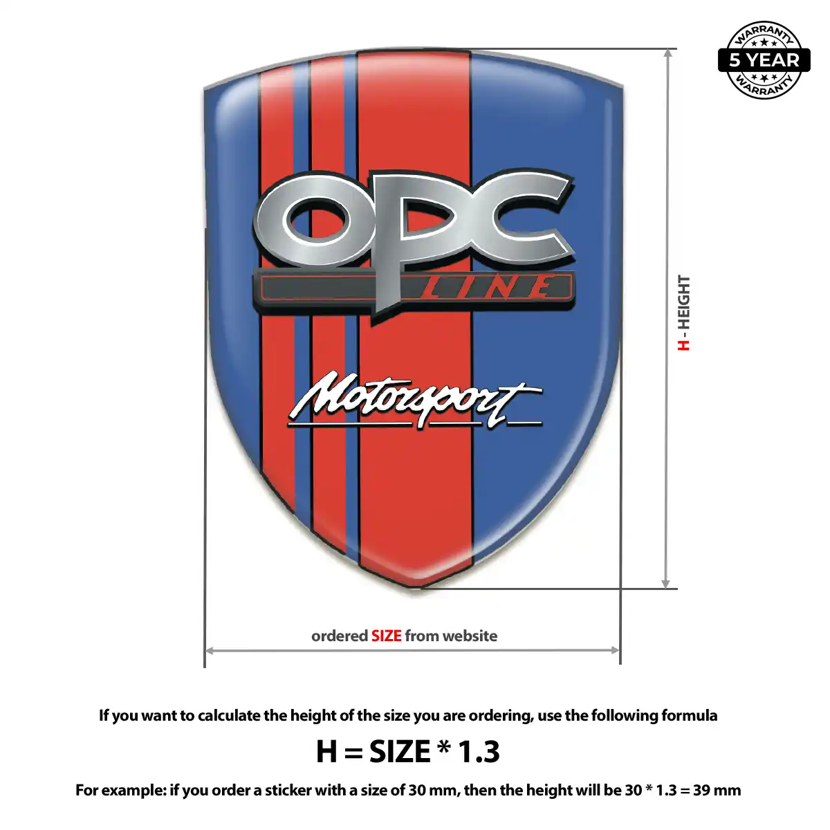 Opel Resin Badge Sticker Superior Craft