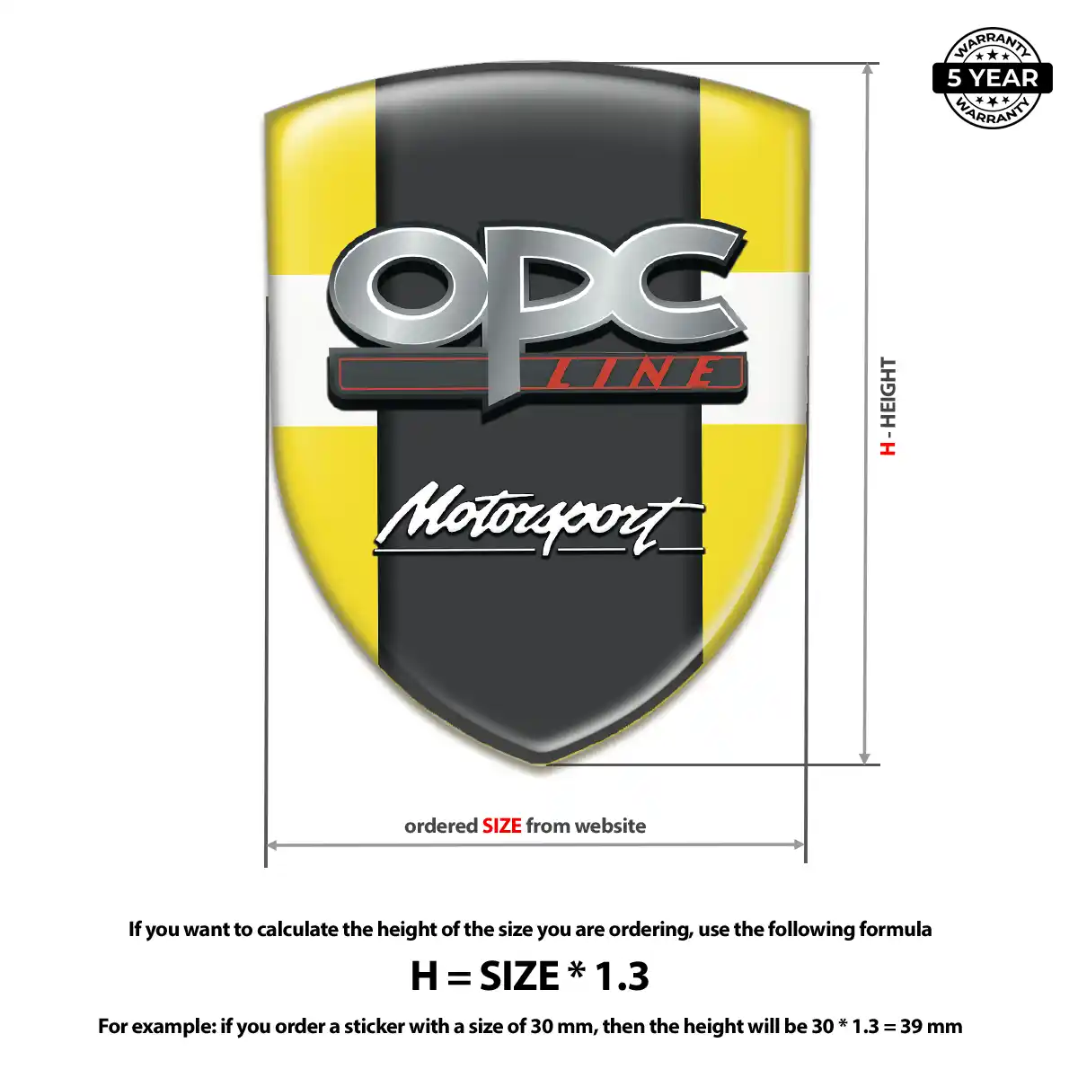 Opel Resin Domed Sticker Elite Edition