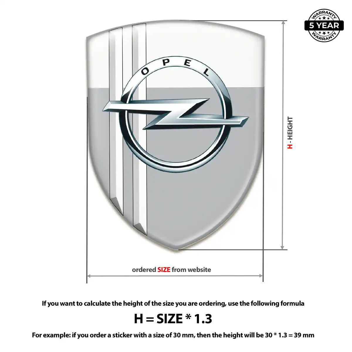 Opel Resin Domed Sticker Exclusive Series