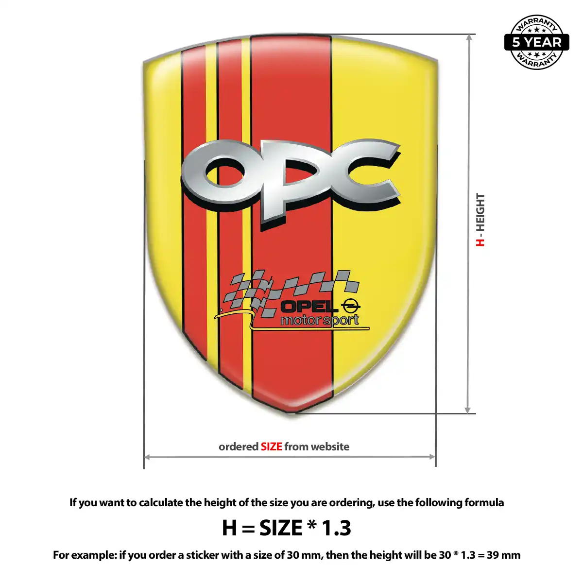 Opel Resin Domed Sticker Noble Edition