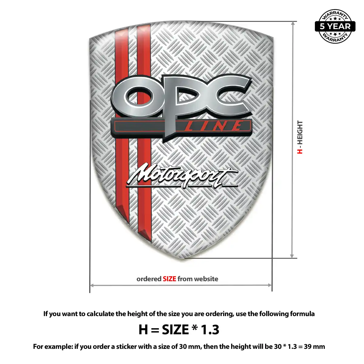 Opel Resin Domed Sticker Refined Design
