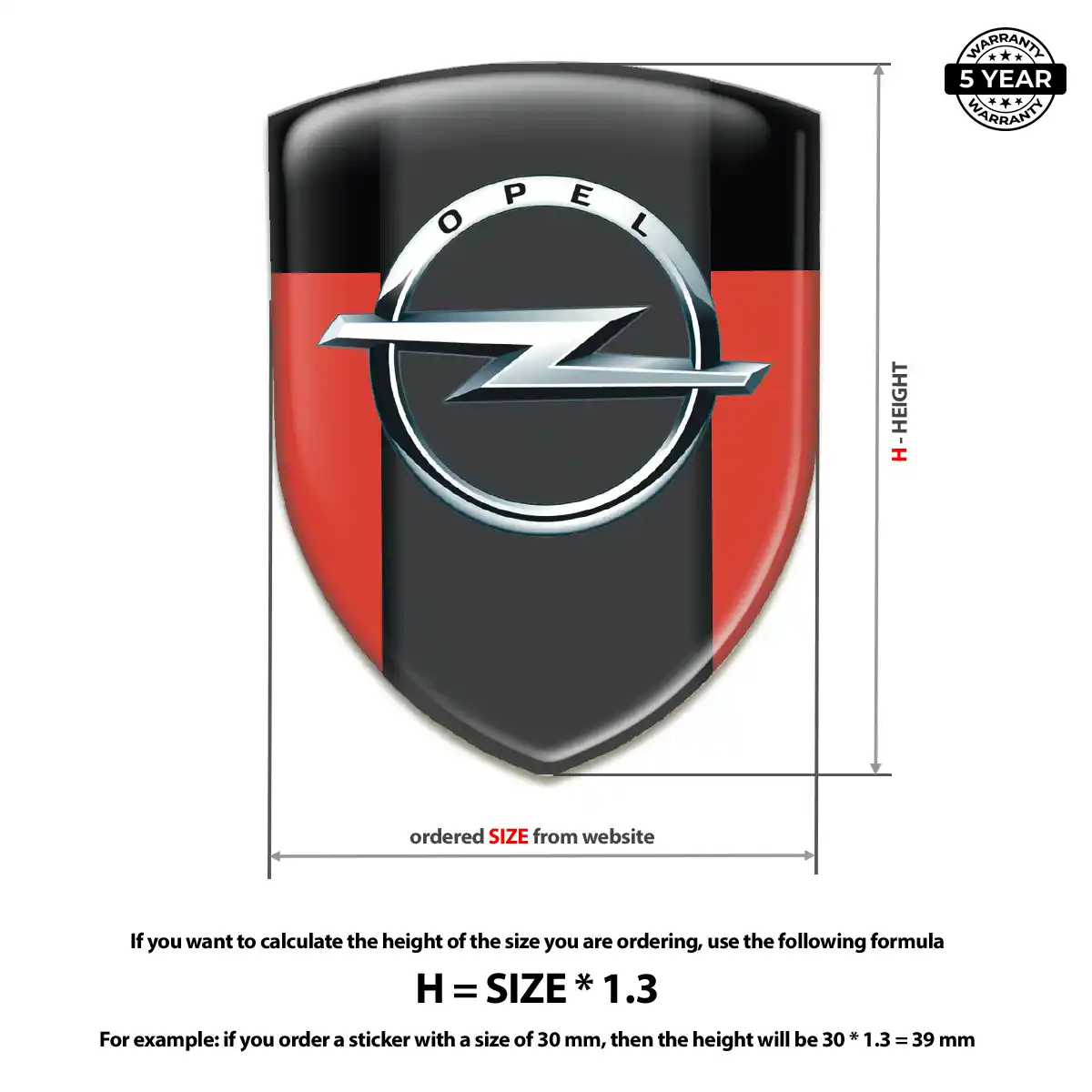 Opel Resin Domed Sticker Superior Craft