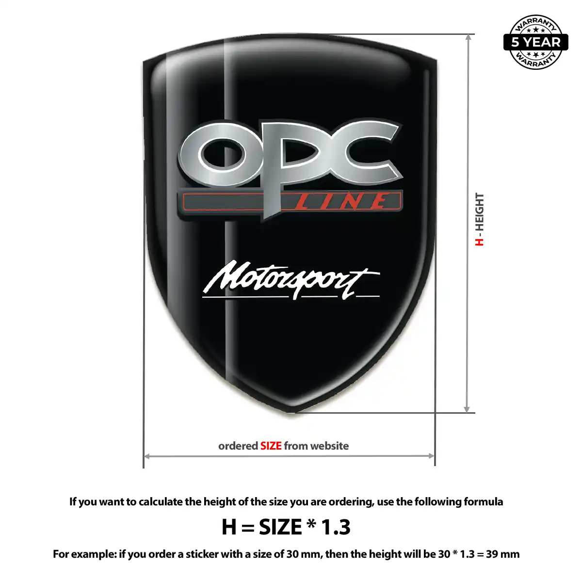 Opel Resin Emblem Sticker Deluxe Edition