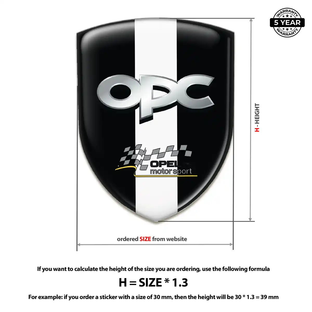 Opel Resin Emblem Sticker Exclusive Series