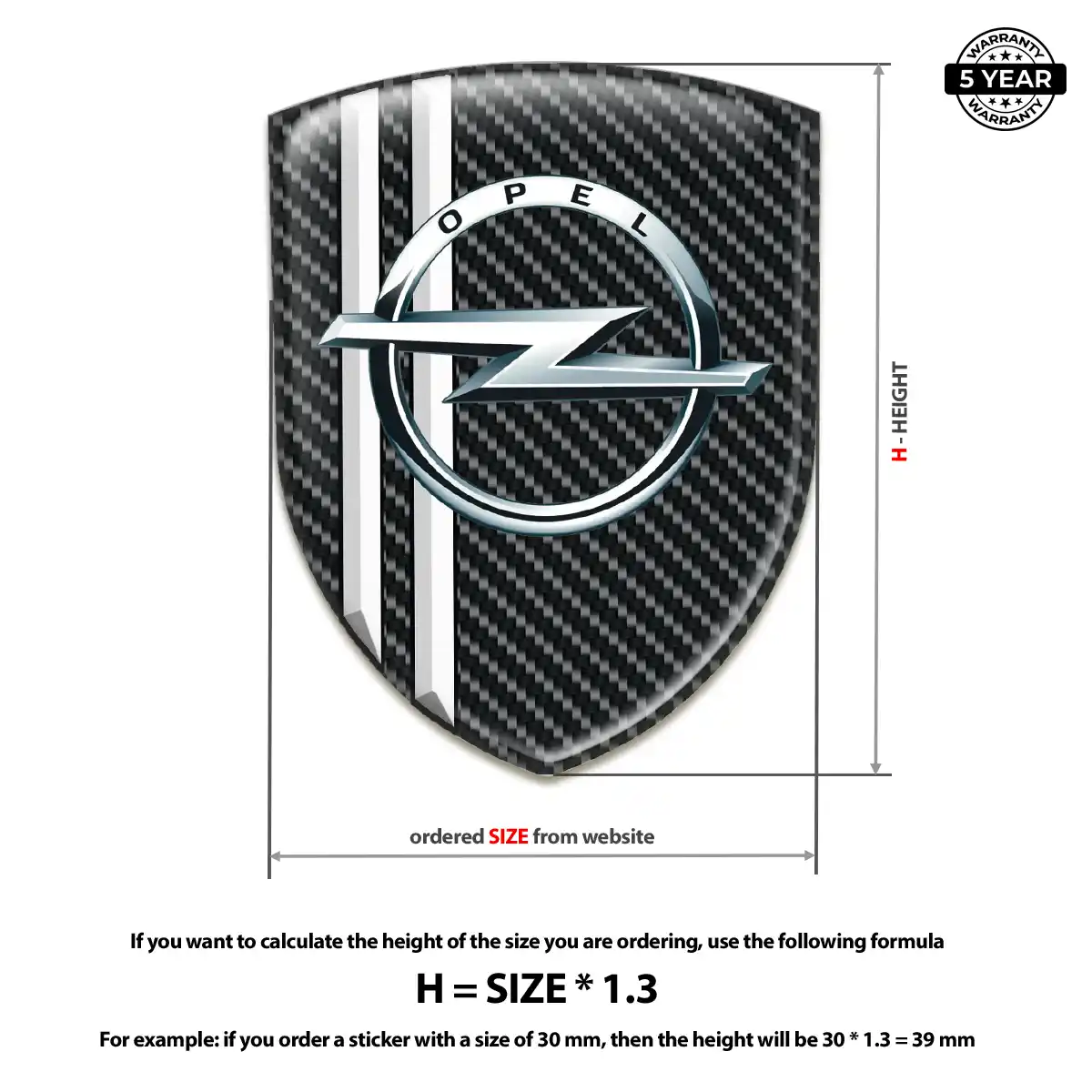 Opel Resin Emblem Sticker Exterior Luxe