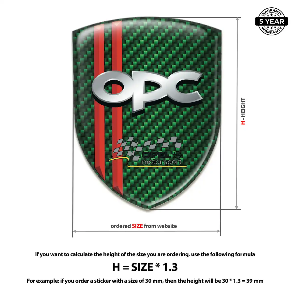 Opel Resin Emblem Sticker Interior Luxe
