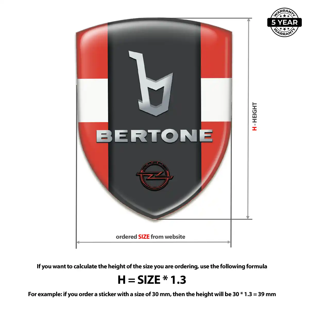 Opel Resin Emblem Sticker Opulent Line
