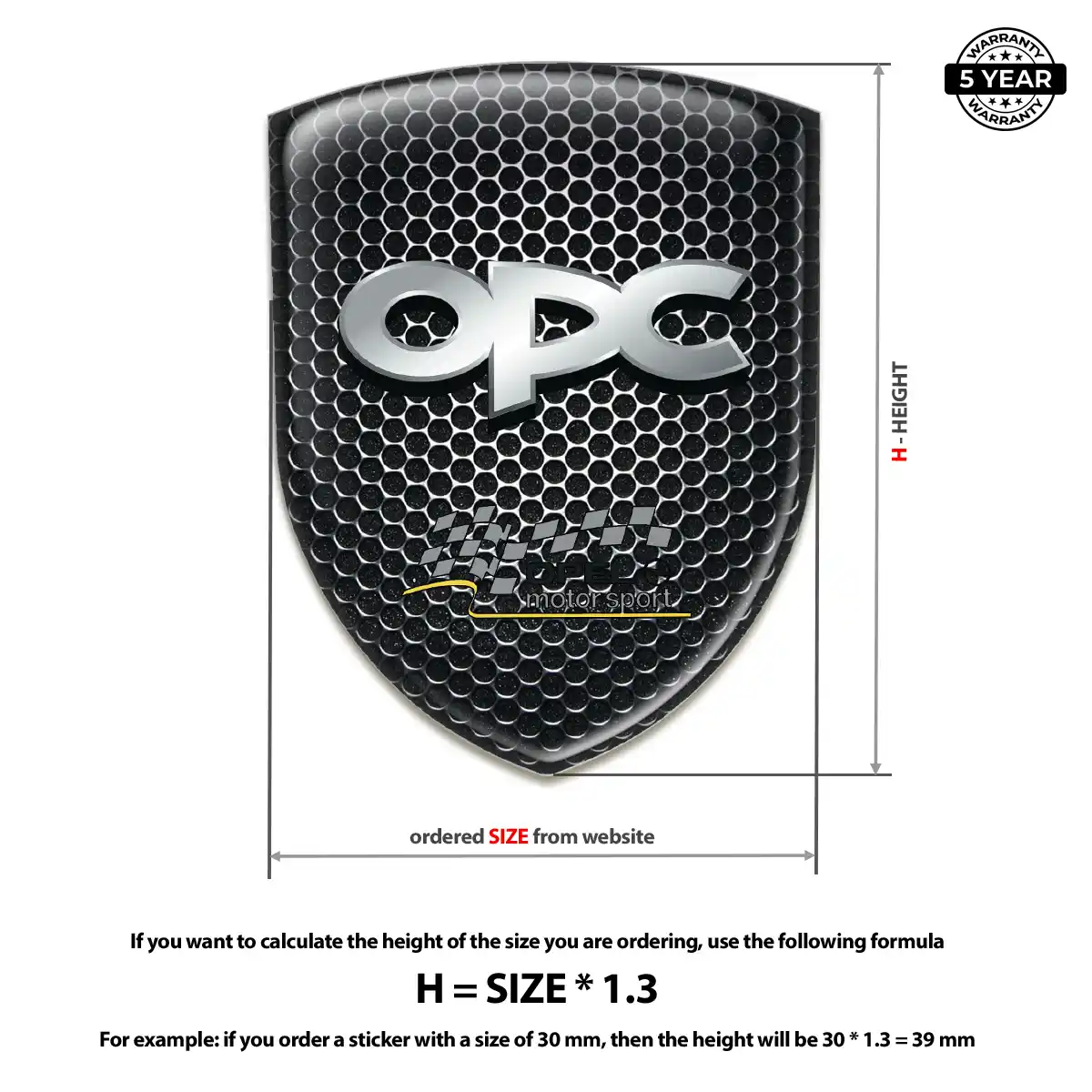 Opel Resin Emblem Sticker Refined Design