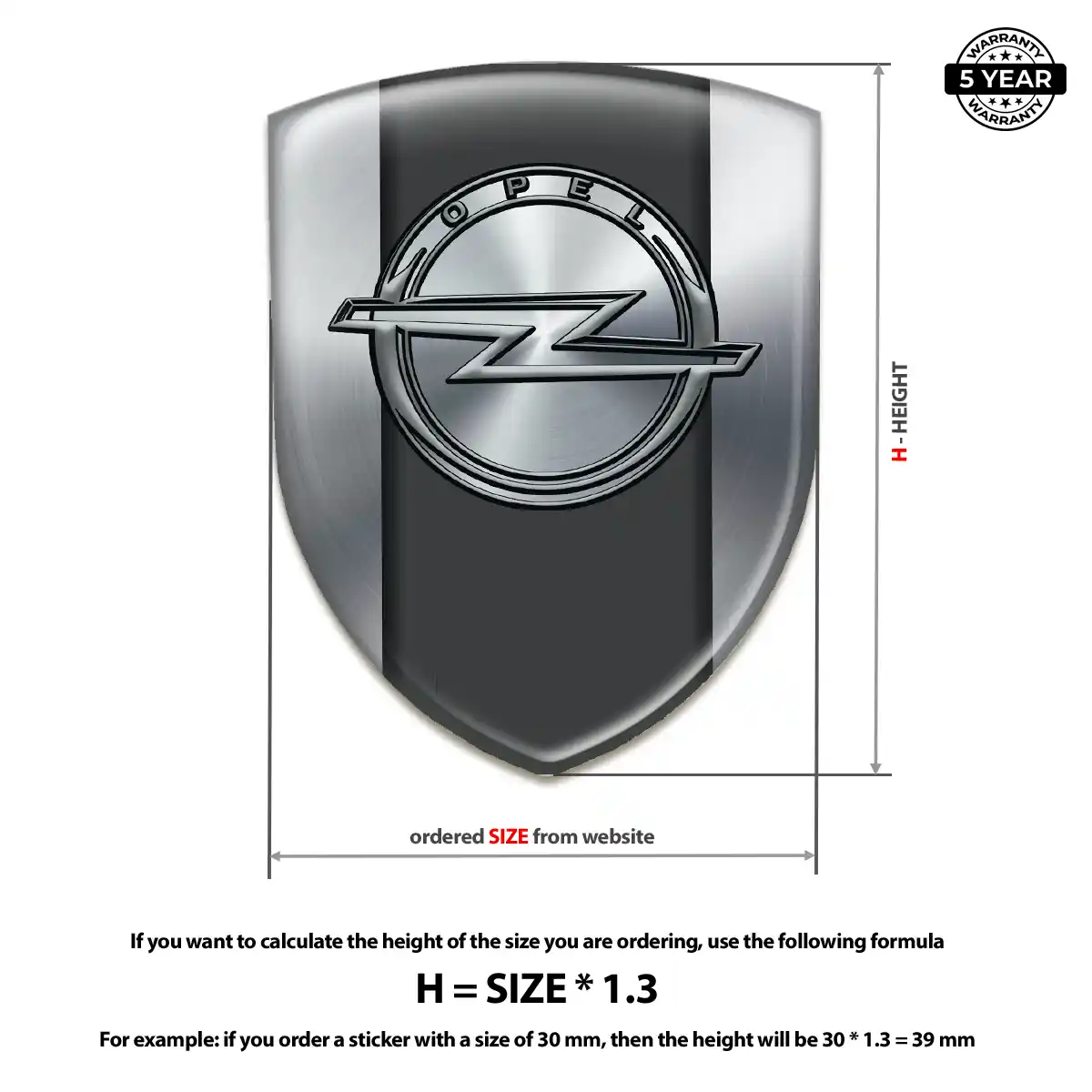 Opel Resin Emblem Sticker Sleek Style