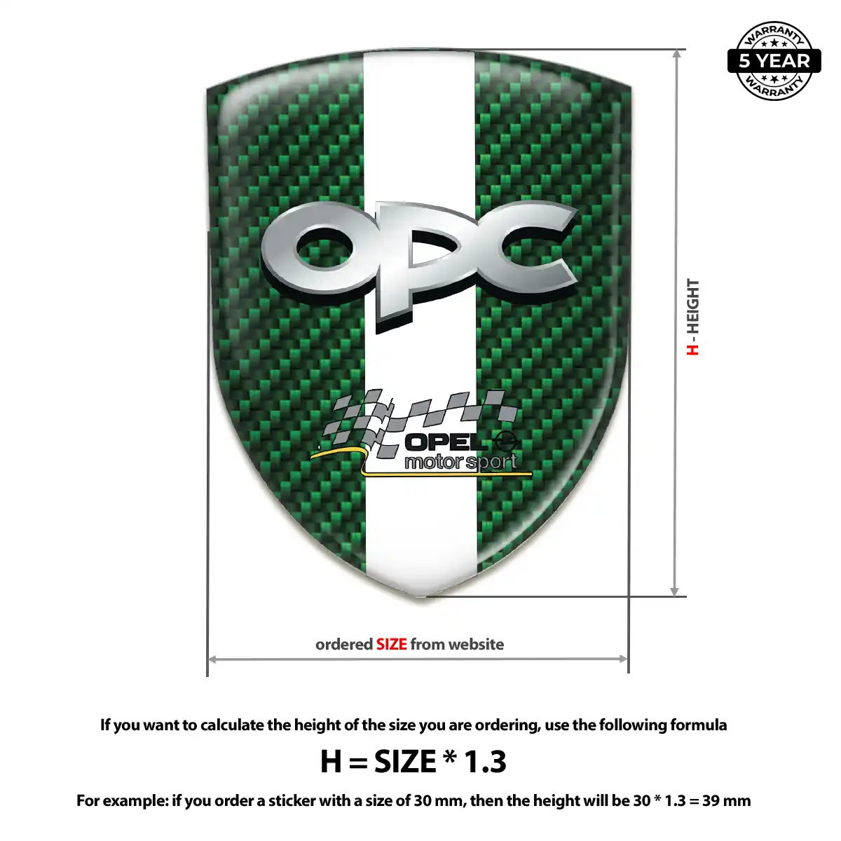 Opel Resin Emblem Sticker Superior Craft