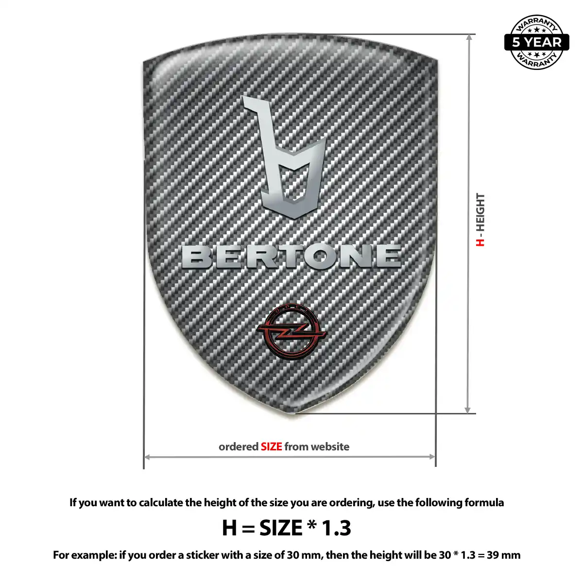 Opel Self Adhesive Emblem Sticker Deluxe Edition