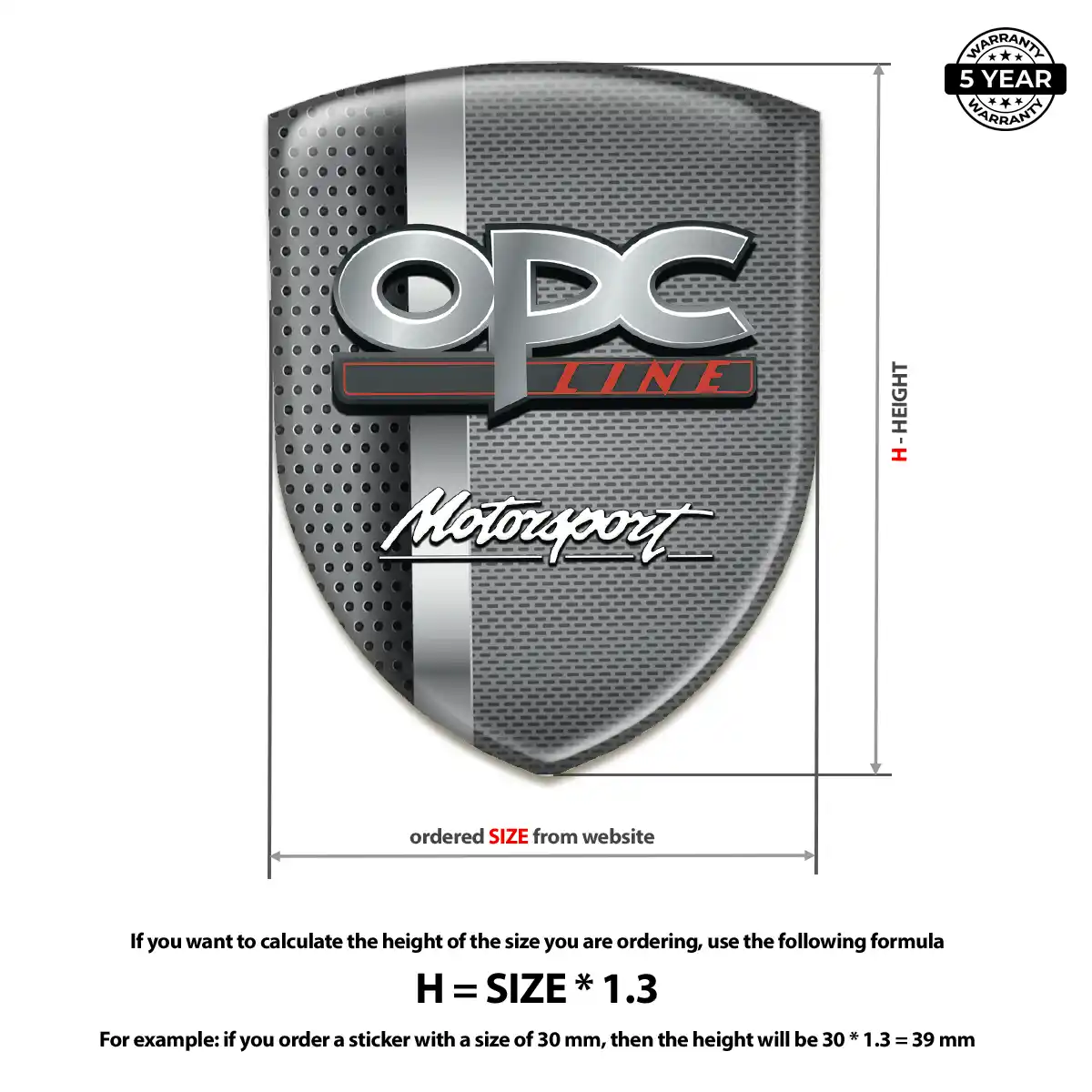 Opel Self Adhesive Emblem Sticker Elite Edition