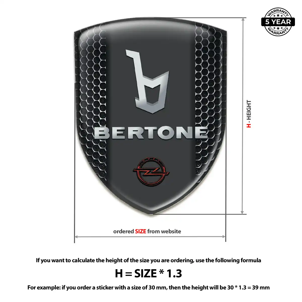 Opel Self Adhesive Emblem Sticker Exclusive Series