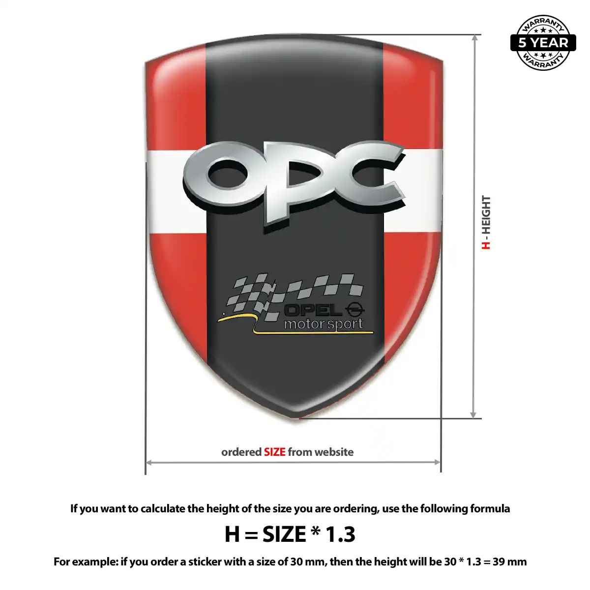 Opel Self Adhesive Emblem Sticker Exterior Luxe