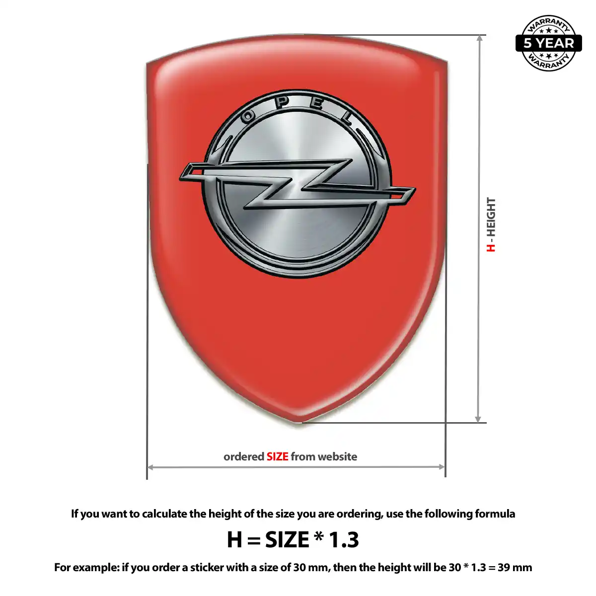 Opel Self Adhesive Emblem Sticker Interior Luxe