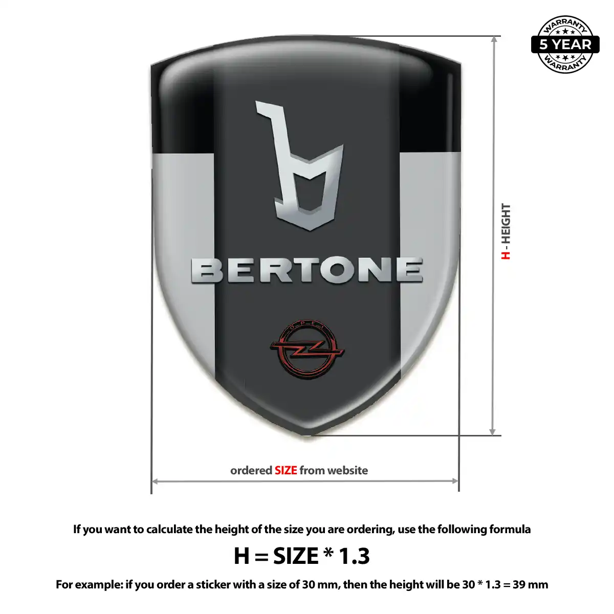 Opel Self Adhesive Emblem Sticker Noble Edition