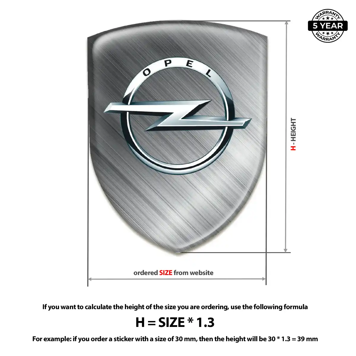 Opel Self Adhesive Emblem Sticker Prime Quality
