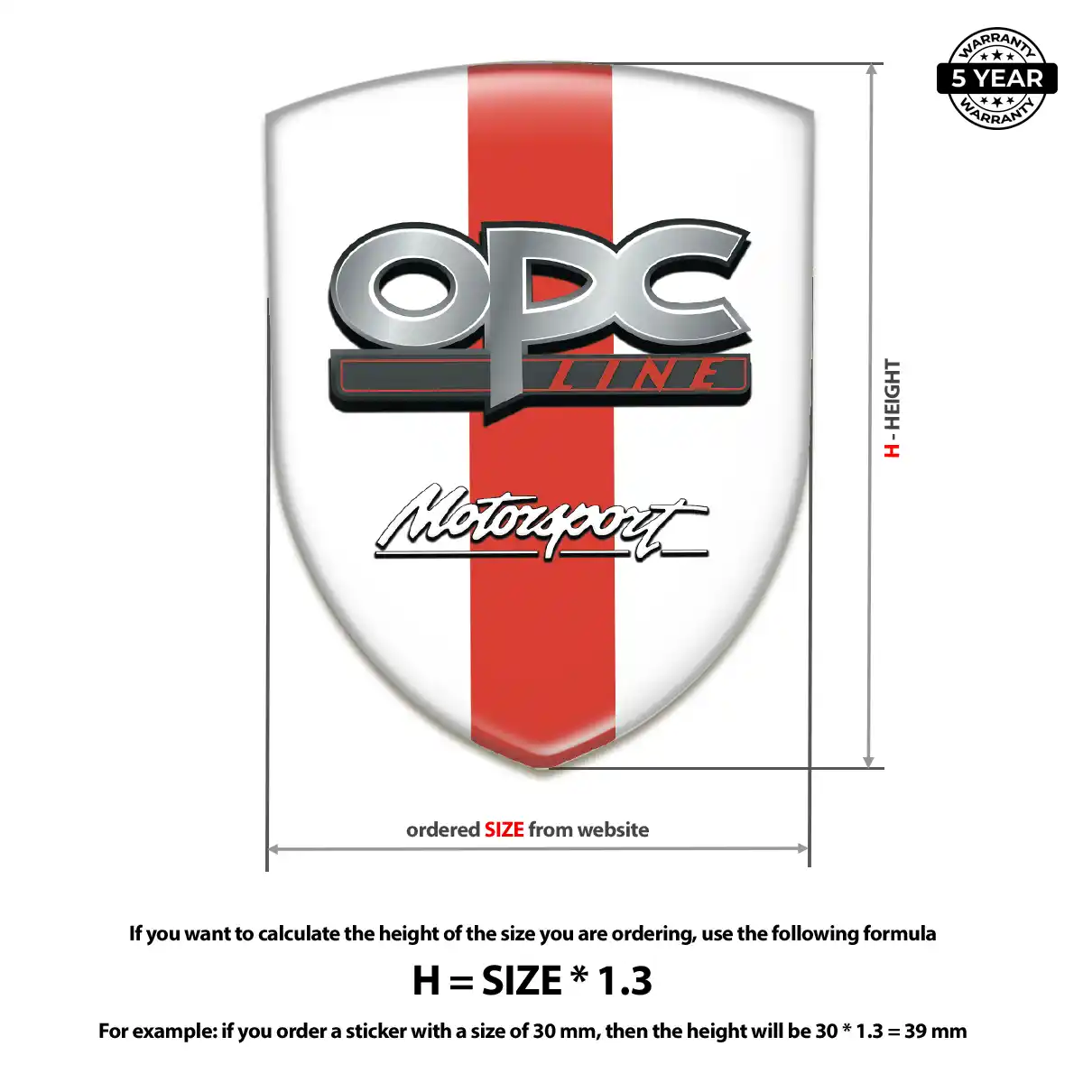 Opel Self Adhesive Emblem Sticker Refined Design