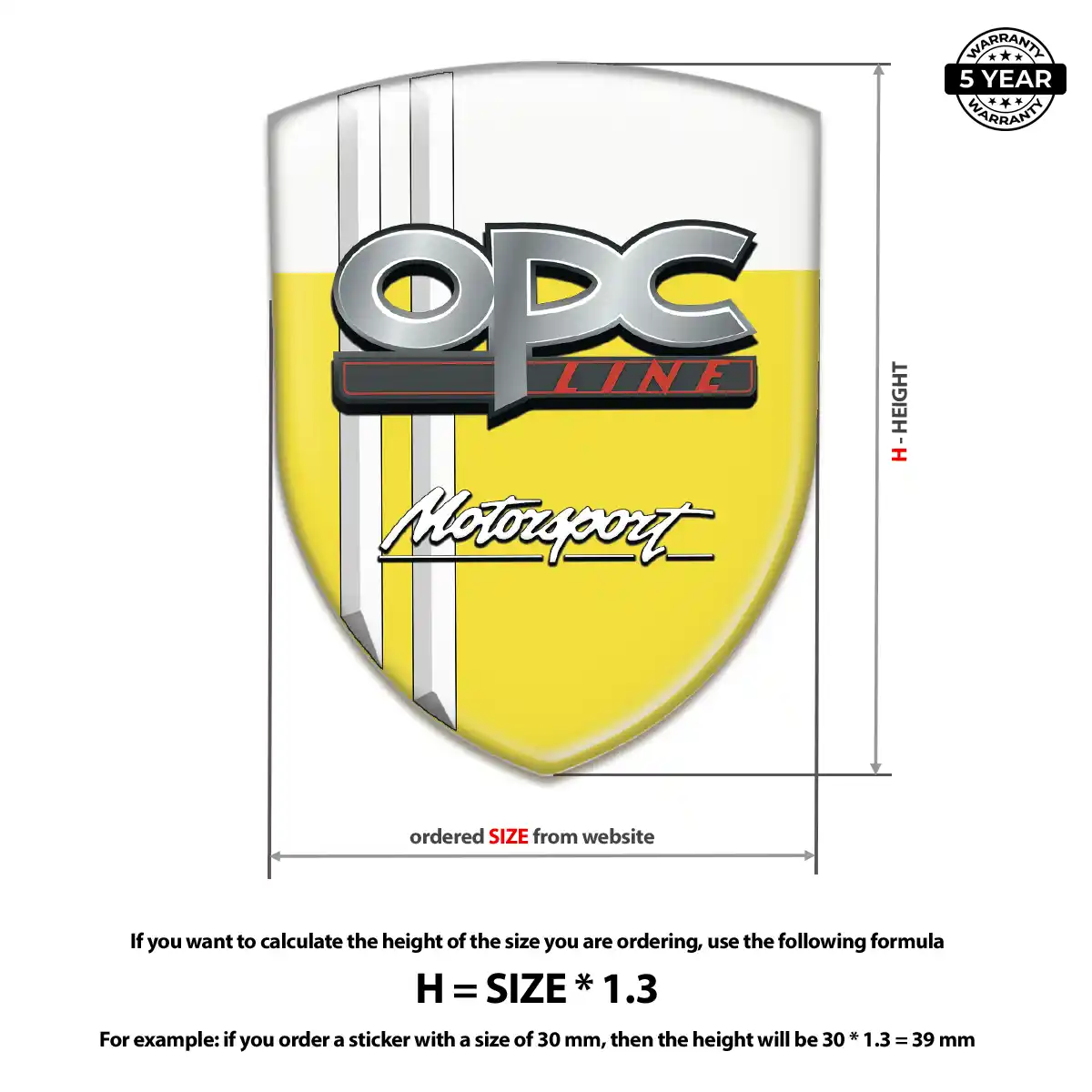 Opel Self Adhesive Emblem Sticker Signature Grade