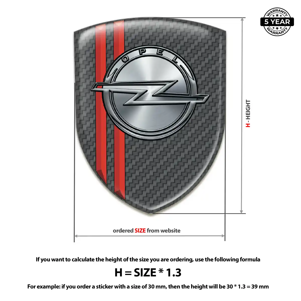 Opel Self Adhesive Emblem Sticker Superior Craft