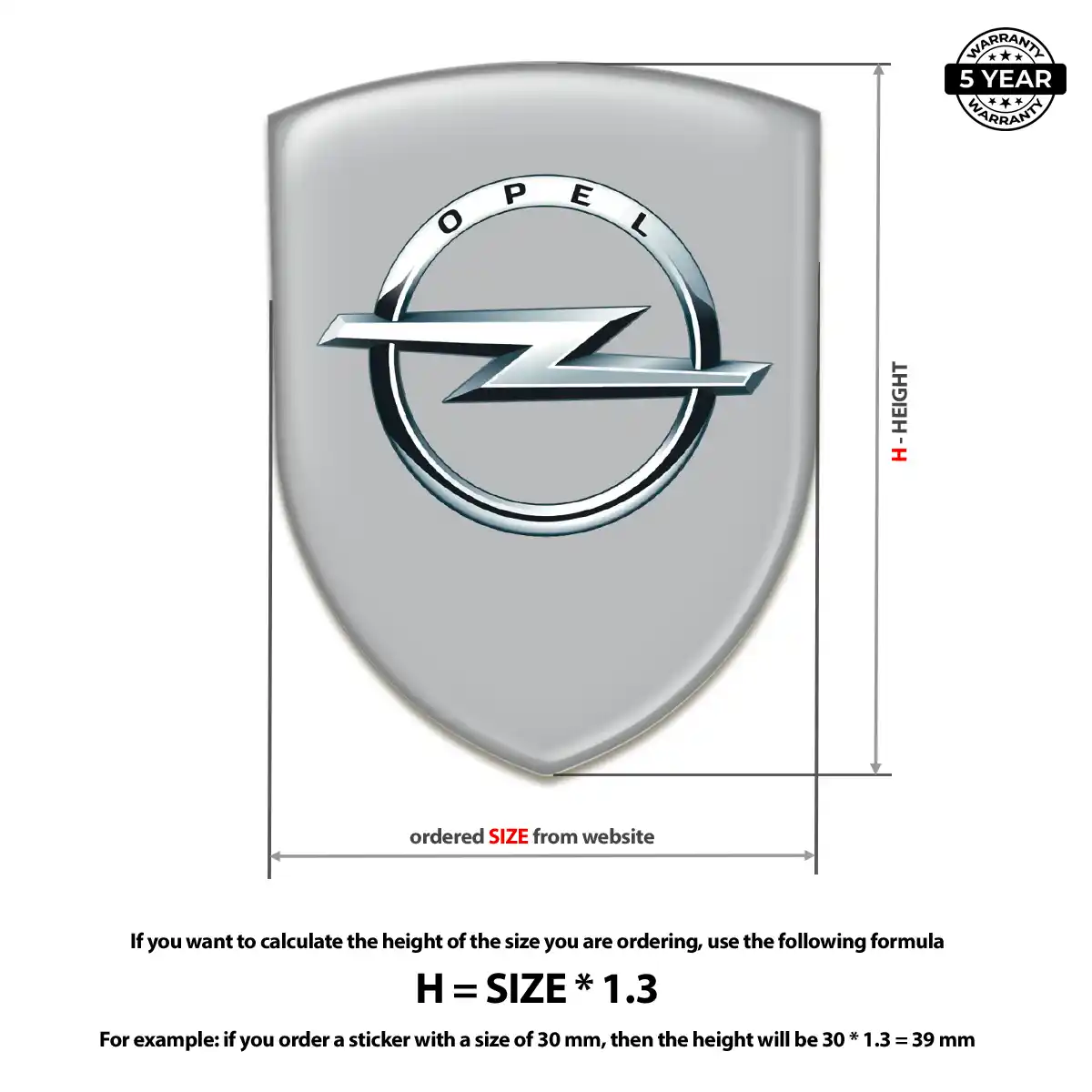 Opel Silicone Badge Elite Finish