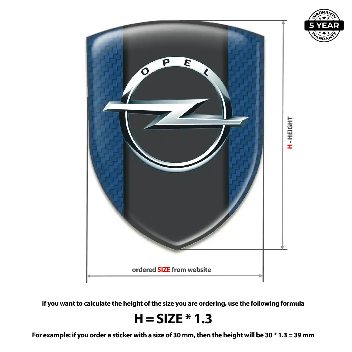 Opel Silicone Badge Exterior Luxe