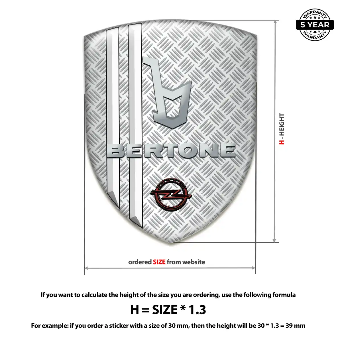 Opel Silicone Badge Premium Dome