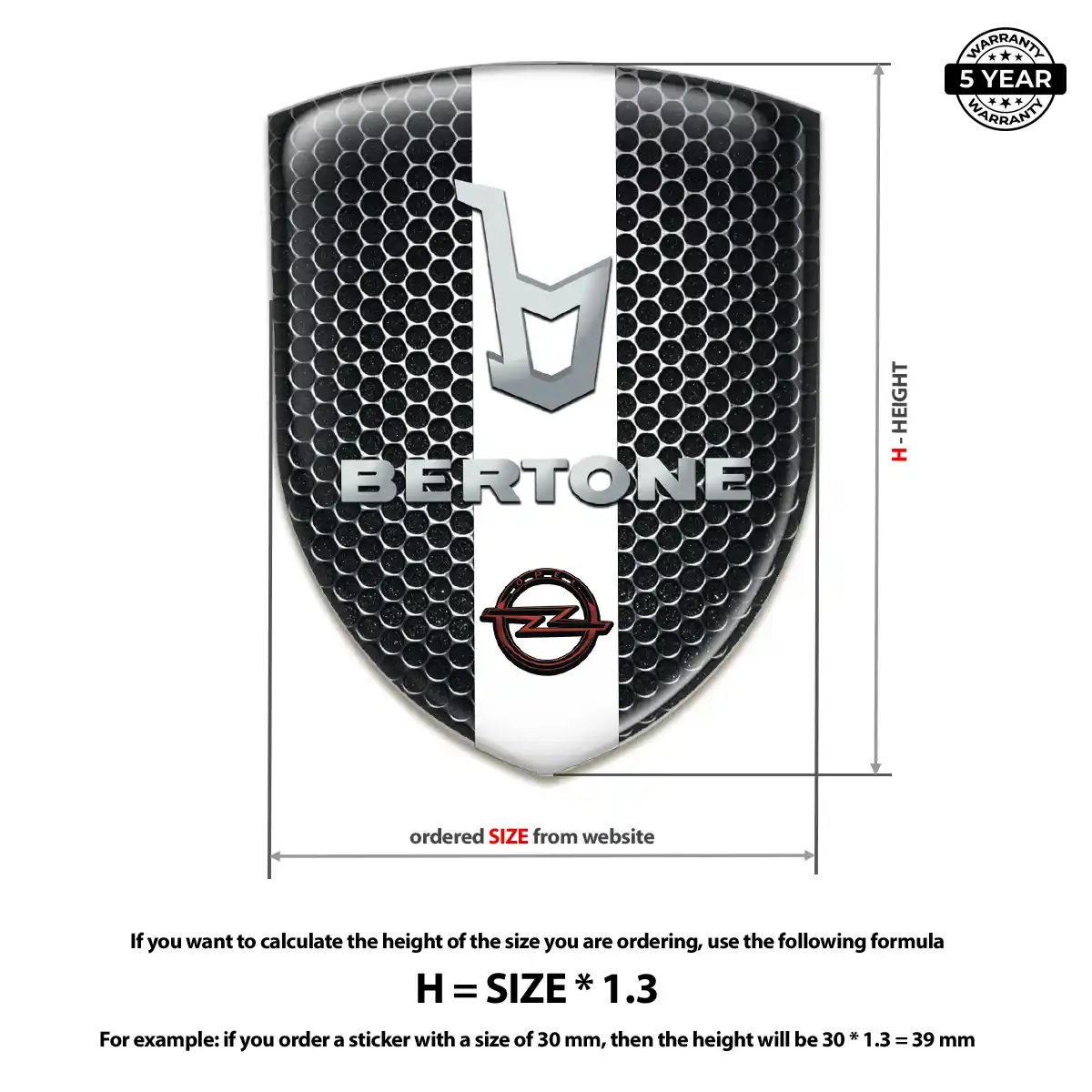 Opel Silicone Badge Resin Elite