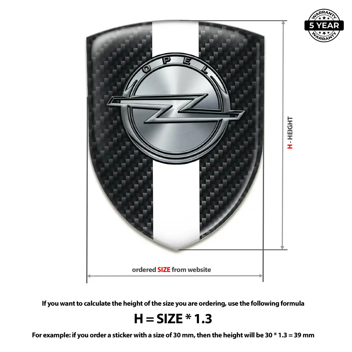 Opel Silicone Emblem Cabin Style