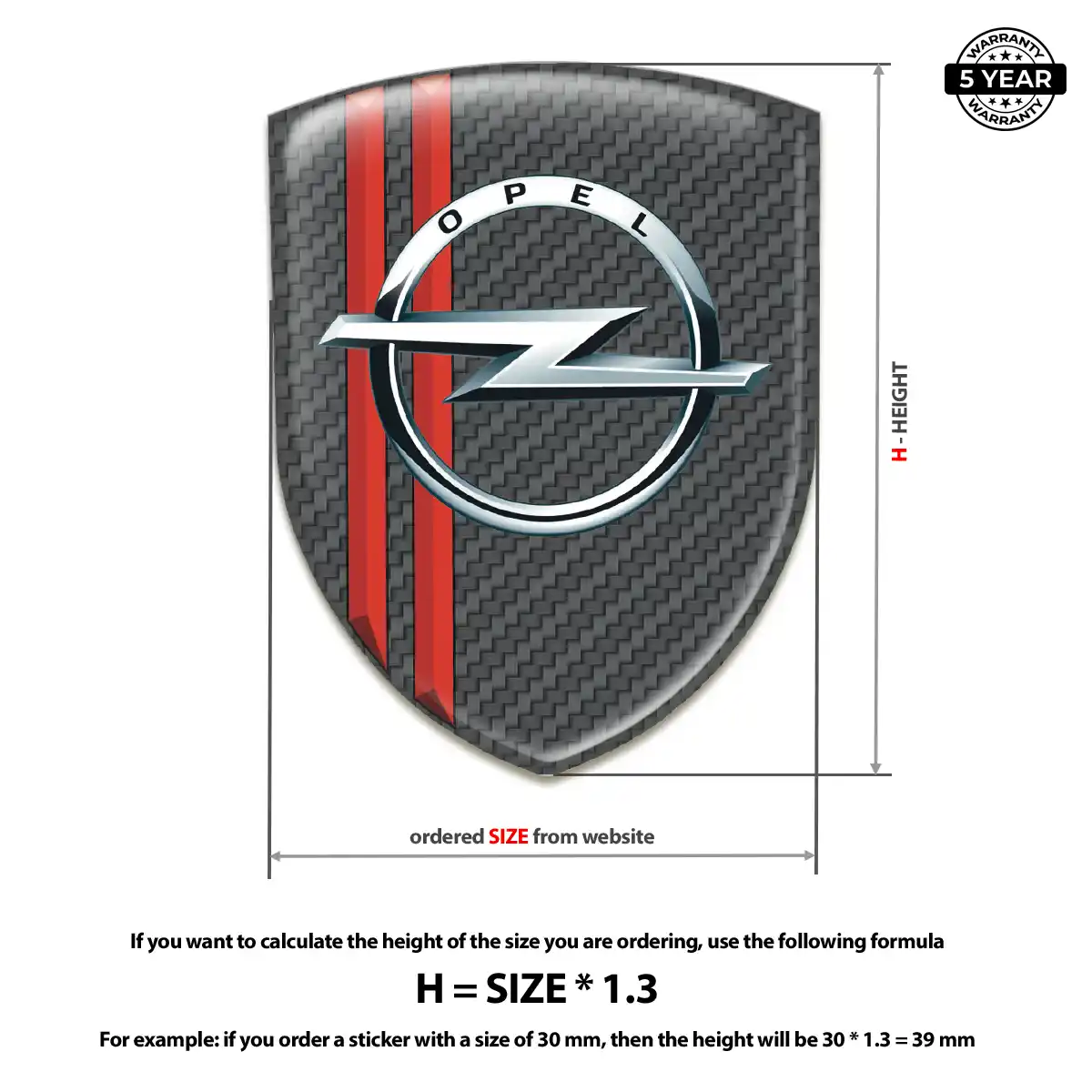 Opel Silicone Emblem Elite Finish