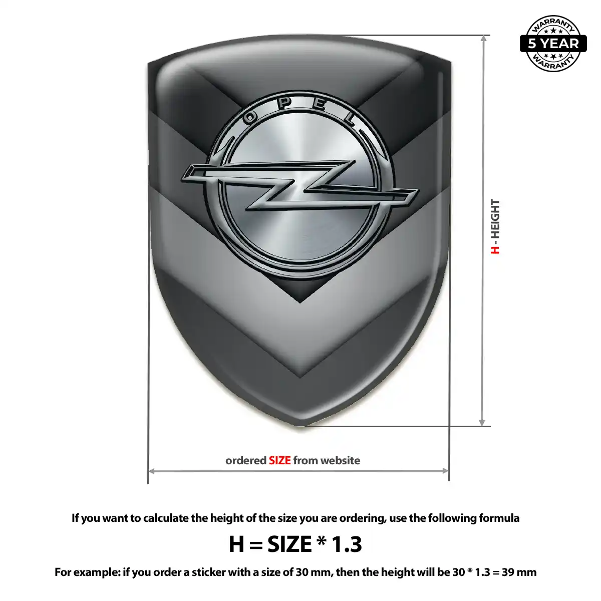 Opel Silicone Emblem Exterior Luxe